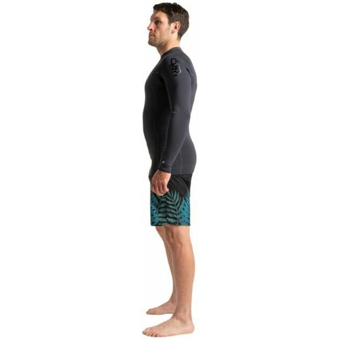 2024 C-Skins Mens Session 2/2mm Long Sleeve Wetsuit Vest C-SE22VELS - Anthracite / Black